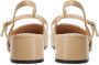 Cesare Gaspari Elegant Slingback Block Heels Pumps Beige Dames - Thumbnail 4