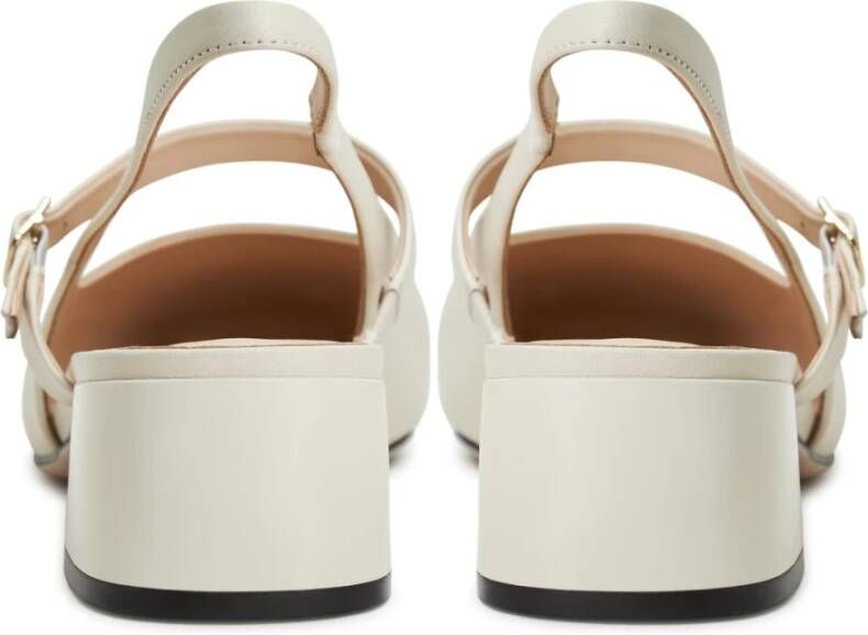 Cesare Gaspari Elegant Slingback Block Heels Pumps Beige Dames
