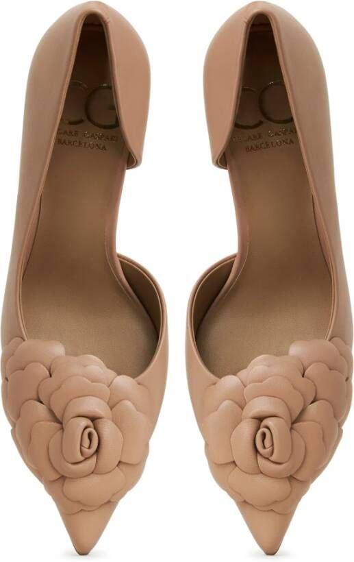 Cesare Gaspari Elegant Stiletto High Heeled Sandals Beige Dames