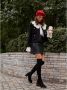 Cesare Gaspari Elegant Suede Over-the-Knee Boots Black Dames - Thumbnail 6