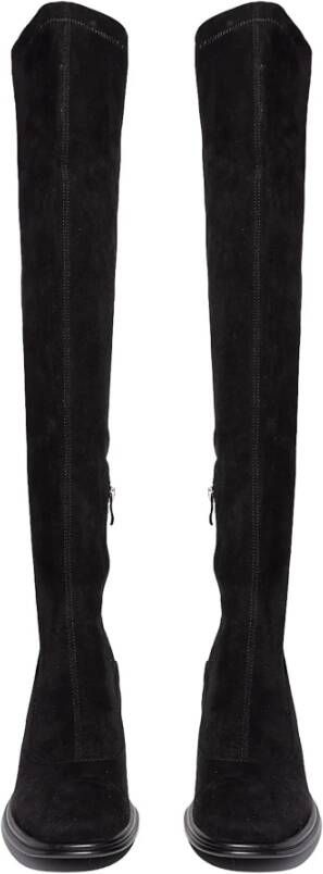 Cesare Gaspari Elegant Suede Over-the-Knee Boots Black Dames