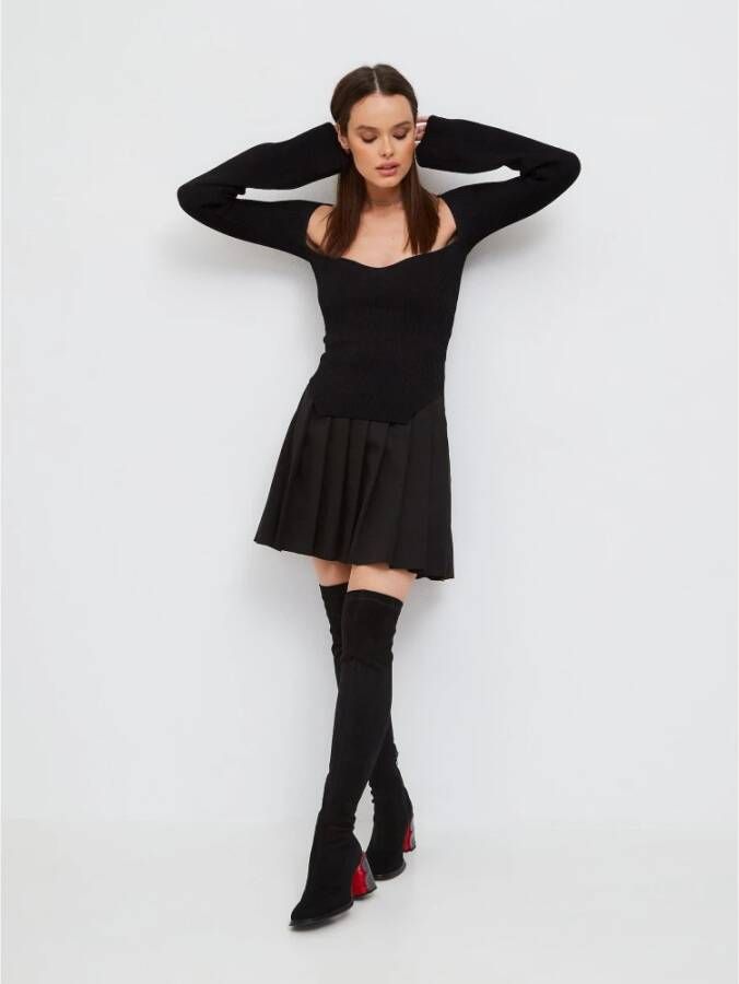 Cesare Gaspari Elegant Suede Over-the-Knee Boots Black Dames