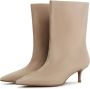 Cesare Gaspari Elegante Enkellaarzen Beige Dames - Thumbnail 2