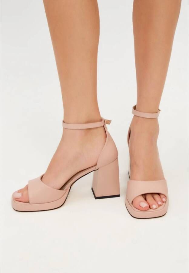 Cesare Gaspari Elegante High Heel Sandalen Beige Dames