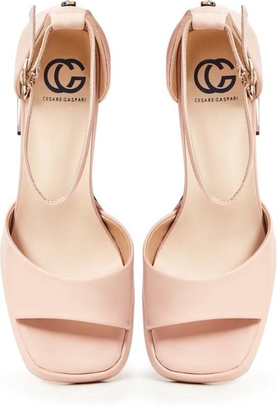Cesare Gaspari Elegante High Heel Sandalen Beige Dames