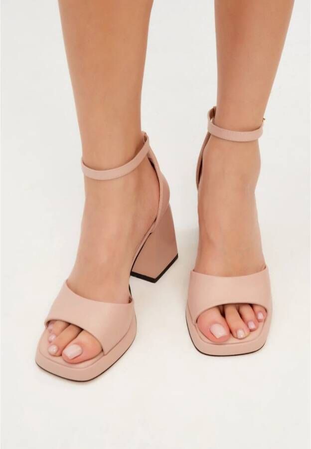 Cesare Gaspari Elegante High Heel Sandalen Beige Dames