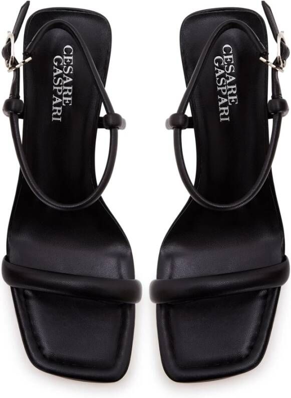 Cesare Gaspari Elegante High Heeled Sandalen Zwart Black Dames