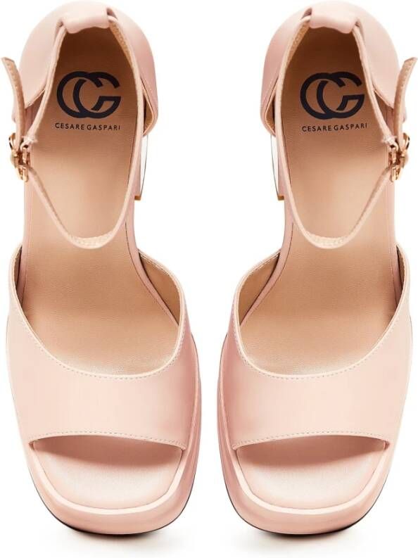 Cesare Gaspari Elegante Hoge Hak Sandalen Beige Dames