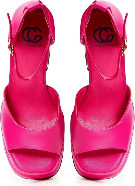 Cesare Gaspari Elegante Hoge Hak Sandalen Fushia Pink Dames