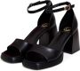 Cesare Gaspari Elegante Hoge Hak Sandalen Zwart Black Dames - Thumbnail 3