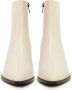 Cesare Gaspari Elegante Leren Blokhaklaarzen Beige Dames - Thumbnail 5