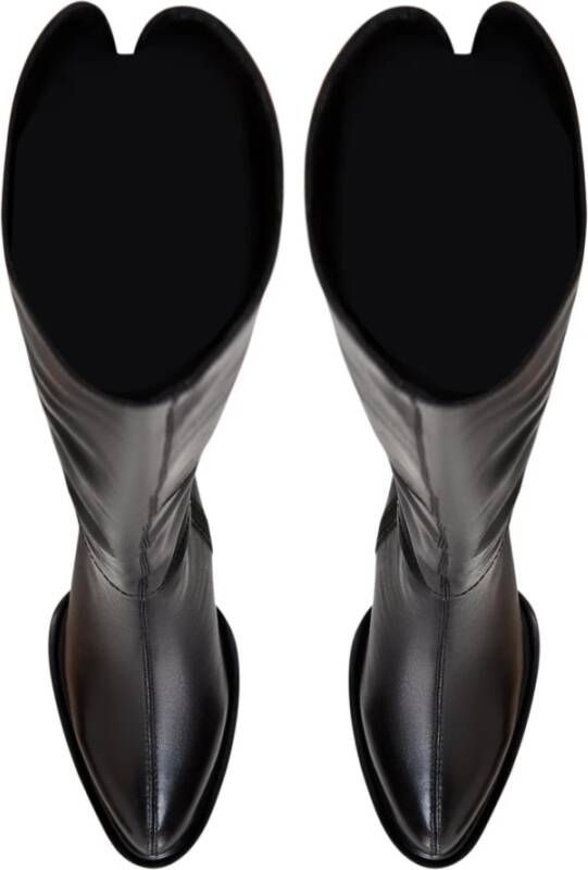 Cesare Gaspari Elegante leren enkellaarsjes Black Dames