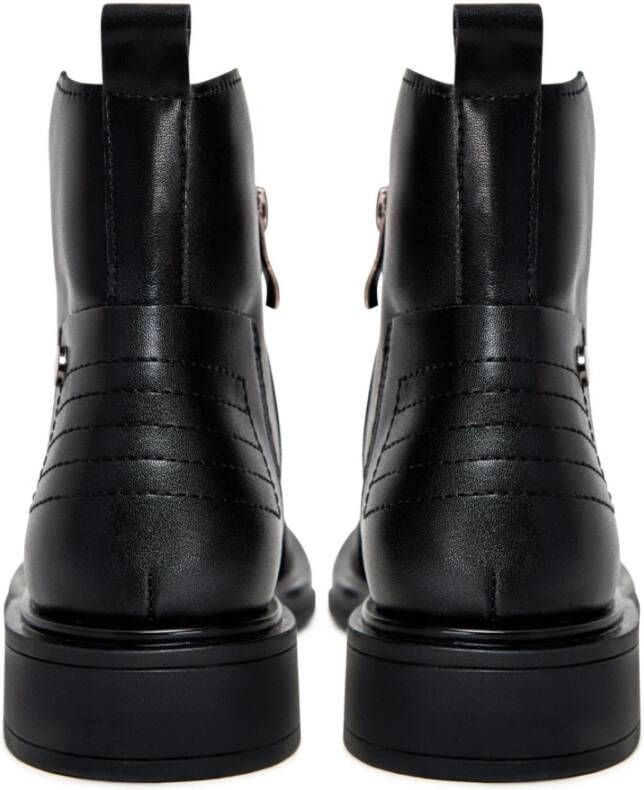 Cesare Gaspari Elegante Leren Enkellaarzen Black Dames