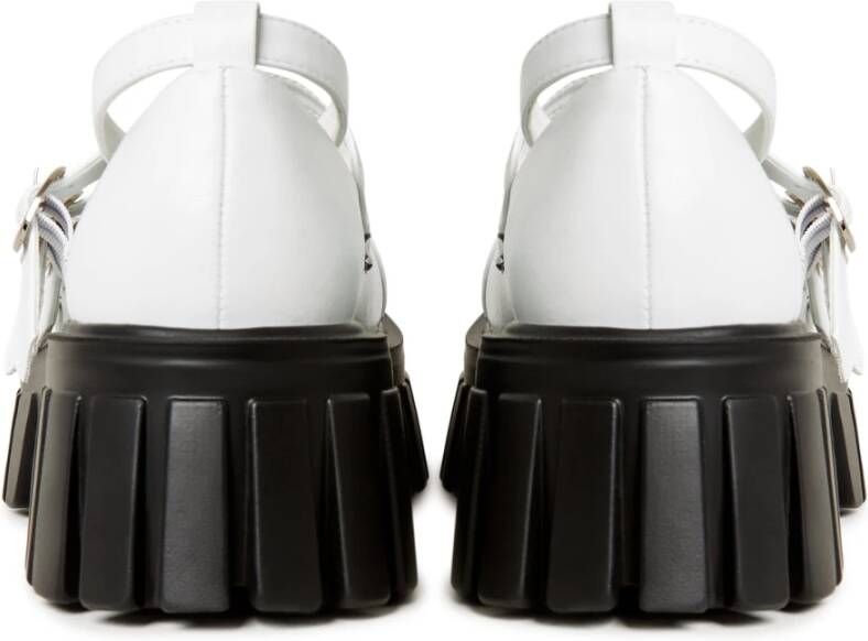 Cesare Gaspari Elegante Mary Jane Loafers Wit White Dames