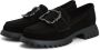 Cesare Gaspari Elegante Platform Loafers in Zwart Black Dames - Thumbnail 2