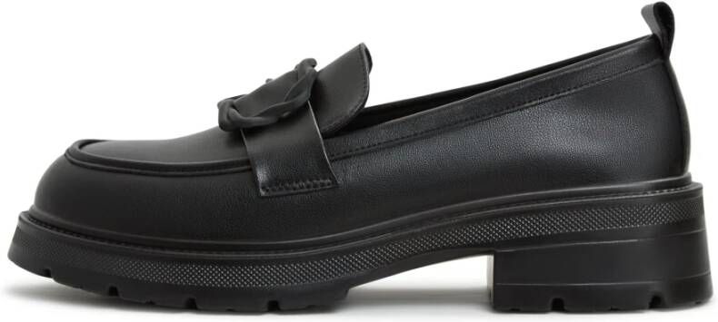 Cesare Gaspari Elegante Platform Loafers in Zwart Black Dames