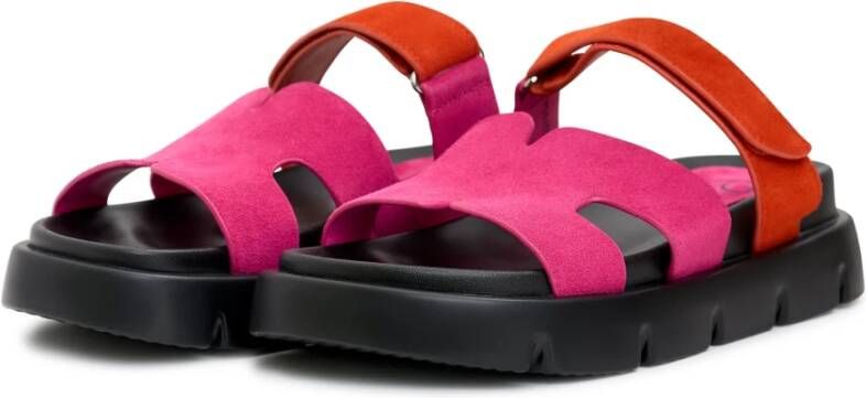 Cesare Gaspari Elegante Platform Mules Roze Pink Dames