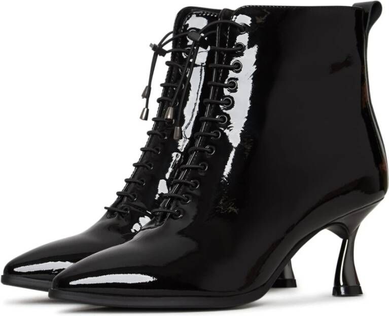Cesare Gaspari Stiletto Klassieke Enkellaarzen Zwart Black Dames