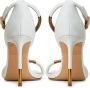 Cesare Gaspari Elegante Stiletto High Heeled Sandalen Wit White Dames - Thumbnail 5
