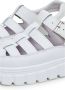 Cesare Gaspari Elegante Urban Platform Sandalen White Dames - Thumbnail 7