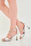 Cesare Gaspari Elegante Zilveren Hoge Hakken Sandalen Gray Dames - Thumbnail 5