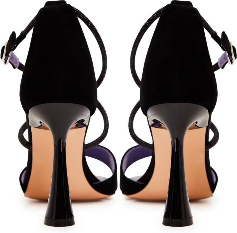 Cesare Gaspari Elegante Zwarte Hoge Hakken Sandalen Black Dames