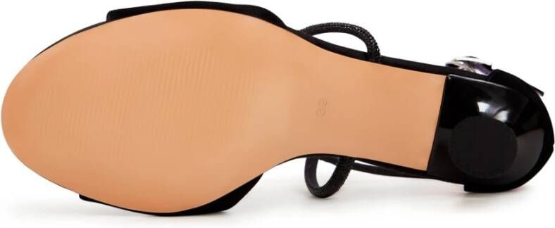 Cesare Gaspari Elegante Zwarte Hoge Hakken Sandalen Black Dames