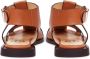 Cesare Gaspari Enkelband platte zool sandalen Bruin Brown Dames - Thumbnail 5