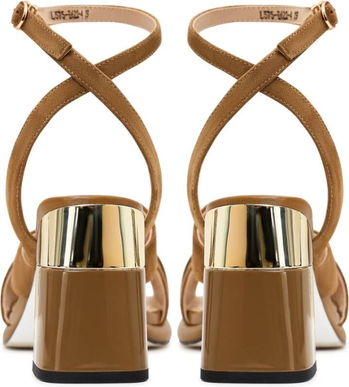 Cesare Gaspari Evelyn Blokhak Sandalen Beige Dames