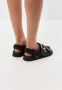 Cesare Gaspari Gedurfde Gesp Sleehak Sandalen Zwart - Thumbnail 2
