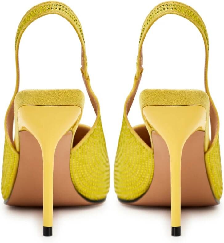 Cesare Gaspari Gele Blokhak Sandalen Harper Yellow Dames