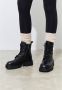 Cesare Gaspari Casual Veterschoenen Enkellaarsjes Zwart Black Dames - Thumbnail 7