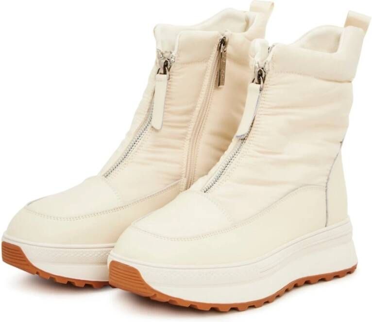 Cesare Gaspari Winter Warme Plateau Laarzen Ivoor Beige Dames