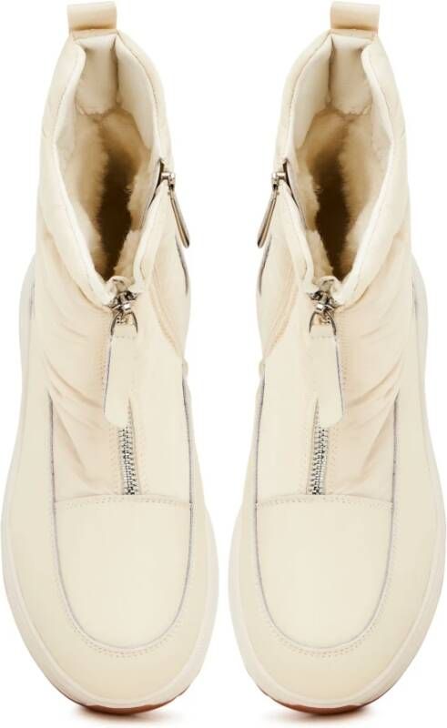 Cesare Gaspari Winter Warme Plateau Laarzen Ivoor Beige Dames