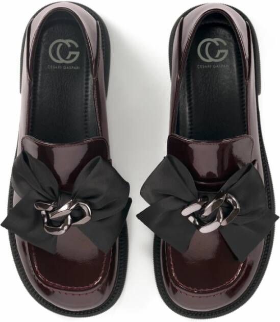 Cesare Gaspari Gloss Bow Loafers