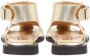 Cesare Gaspari Gouden Enkelband Platte Zool Sandalen Yellow Dames - Thumbnail 4