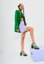 Cesare Gaspari Groene blokhak sandalen Green Dames - Thumbnail 12