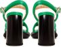 Cesare Gaspari Groene blokhak sandalen Green Dames - Thumbnail 5