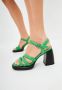 Cesare Gaspari Groene blokhak sandalen Green Dames - Thumbnail 7