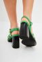 Cesare Gaspari Groene blokhak sandalen Green Dames - Thumbnail 8