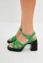 Cesare Gaspari Groene blokhak sandalen Green Dames - Thumbnail 10