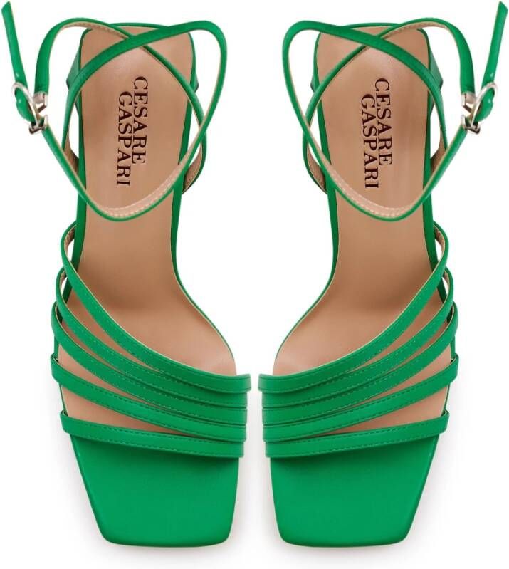 Cesare Gaspari Chunky Comfort Sandalen Groen Green Dames