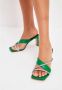 Cesare Gaspari Groene hoge hakken sandalen Green Dames - Thumbnail 6
