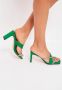 Cesare Gaspari Groene hoge hakken sandalen Green Dames - Thumbnail 8