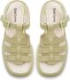 Cesare Gaspari Groene Leren Plateau Sandalen Joanna Green Dames - Thumbnail 4