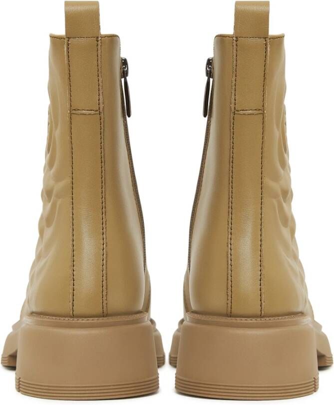 Cesare Gaspari Groene Platform Enkellaarzen Green Dames