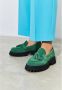 Cesare Gaspari Groene Platform Loafers met Kwast Details Green Dames - Thumbnail 4