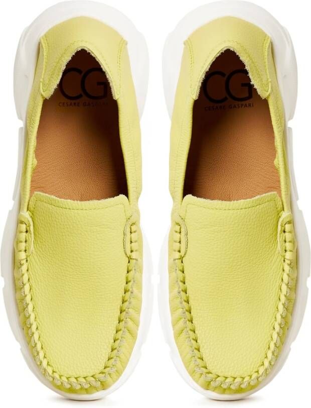 Cesare Gaspari Groene Platform Moccasins Alisa Green Dames