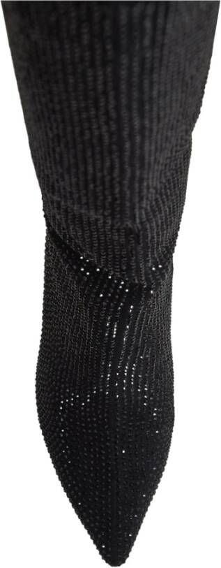 Cesare Gaspari Jewel Stiletto Kniehoge Laarzen Black Dames