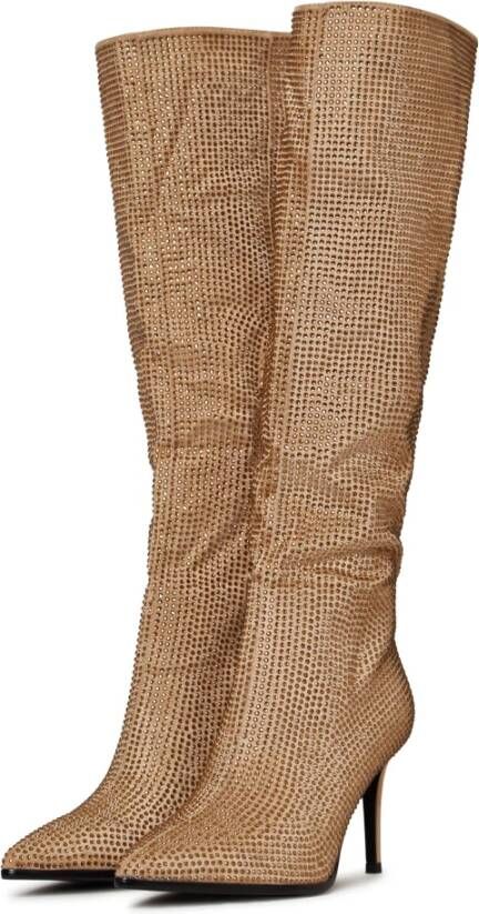 Cesare Gaspari Jewel Stiletto Kniehoge Laarzen Yellow Dames